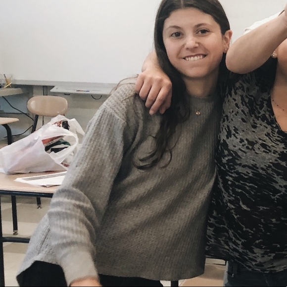 Grey Waffle-Knit Sweater - Picture 4 of 4